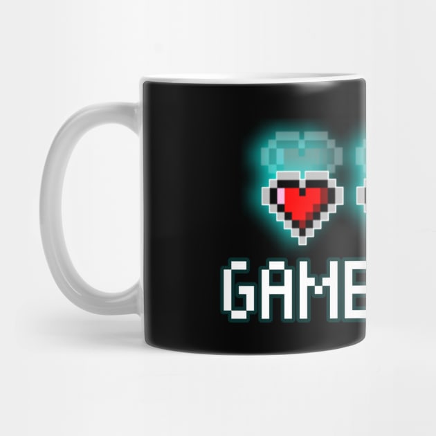 Game Is Life - 2D Hearts - Gaming Gamer 8-Bit Classic - Retro Style Pixel - Video Game Lover - Graphic by MaystarUniverse